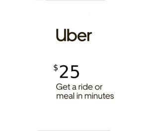 Uber $25 US Gift Card